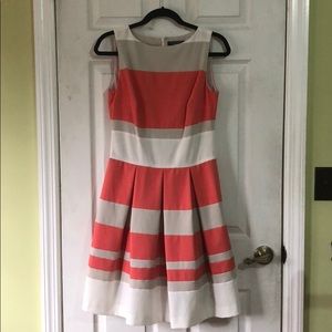 Lauren Ralph Lauren cocktail dress Khaki Coral